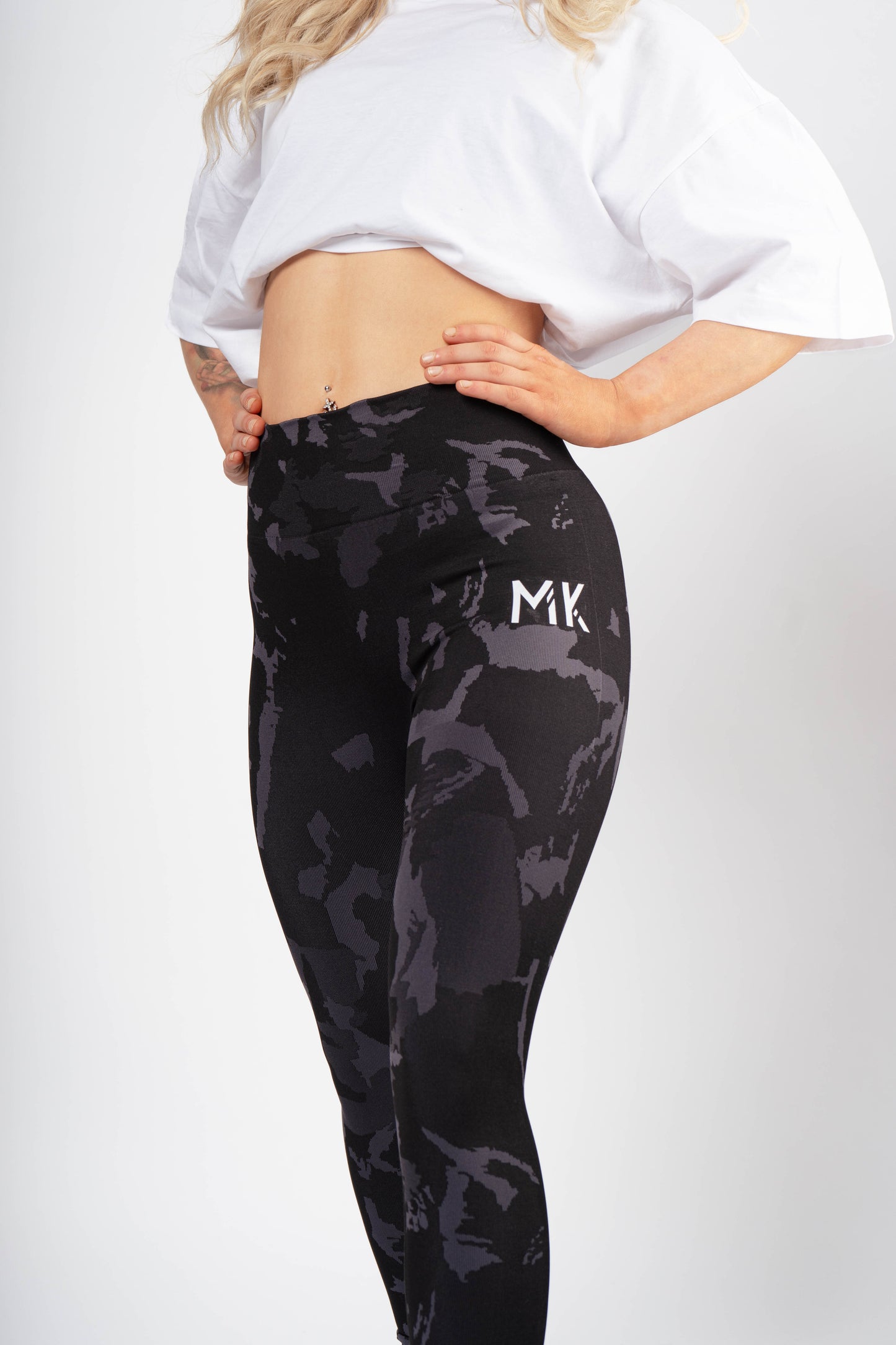 Fushion Seamless Camo Leggings - Black