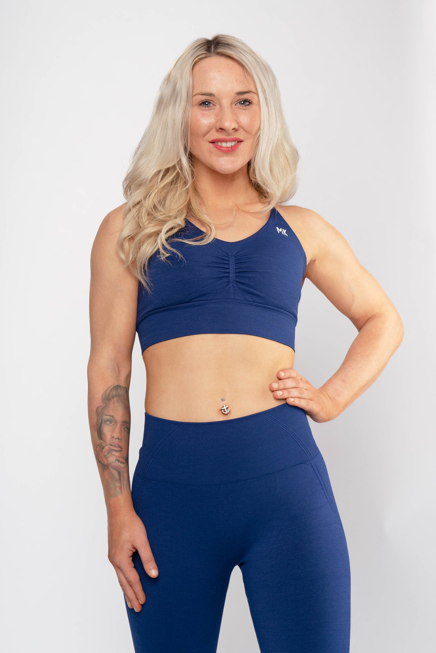 Aura Seamless Sports Bra - Blue